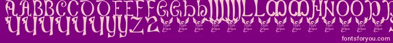 More about Battelabbey Font Battelabbey Font – Pink Fonts on Purple Background