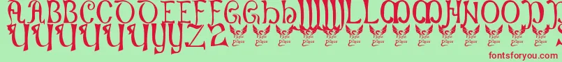 Шрифт Battelabbey – красные шрифты на зелёном фоне