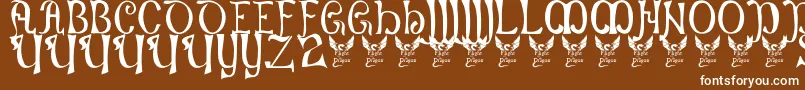 Battelabbey Font – White Fonts on Brown Background