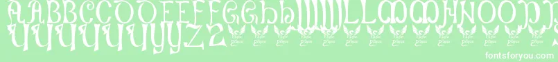 Battelabbey Font – White Fonts on Green Background