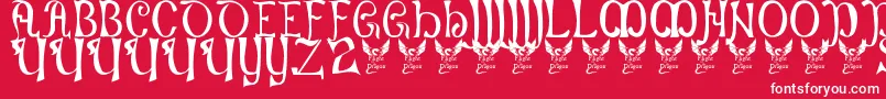 Battelabbey Font – White Fonts on Red Background