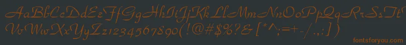 Parkavenue Font – Brown Fonts on Black Background
