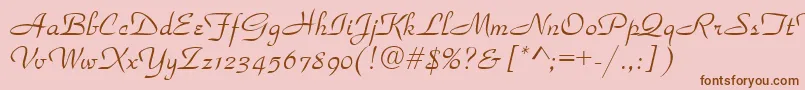Parkavenue Font – Brown Fonts on Pink Background