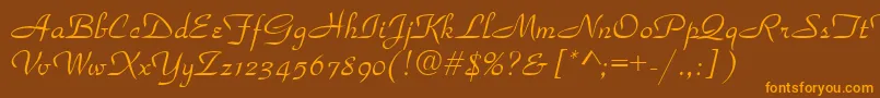 Parkavenue Font – Orange Fonts on Brown Background