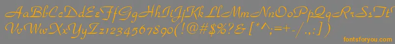 Шрифт Parkavenue – оранжевые шрифты на сером фоне