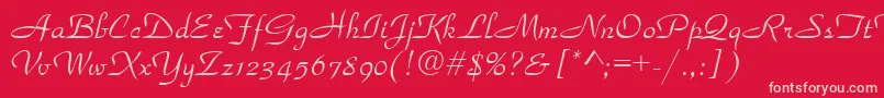 Parkavenue Font – Pink Fonts on Red Background