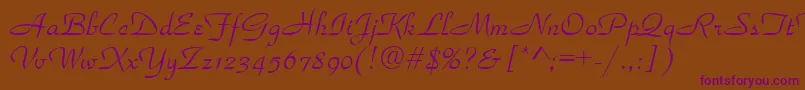 Parkavenue Font – Purple Fonts on Brown Background