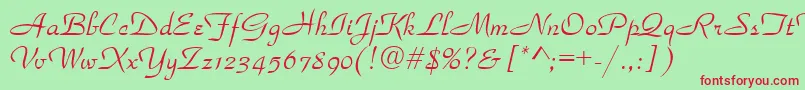 Parkavenue Font – Red Fonts on Green Background