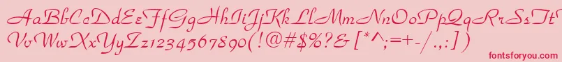 Parkavenue Font – Red Fonts on Pink Background