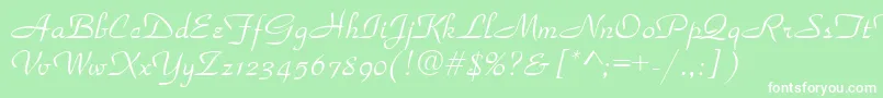 Parkavenue Font – White Fonts on Green Background