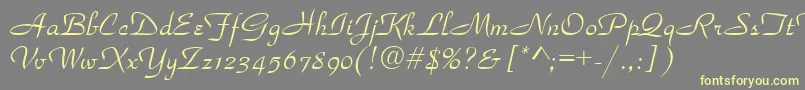 Parkavenue Font – Yellow Fonts on Gray Background