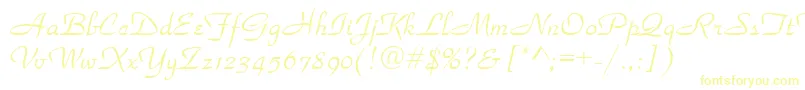 Parkavenue Font – Yellow Fonts on White Background