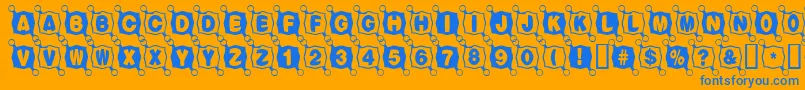 Saiba mais sobre a fonte Balltack Fonte Balltack – fontes azuis em um fundo laranja