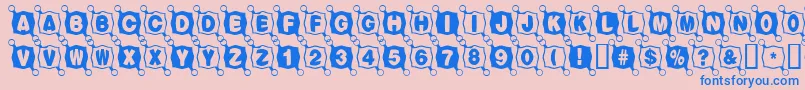 Balltack Font – Blue Fonts on Pink Background