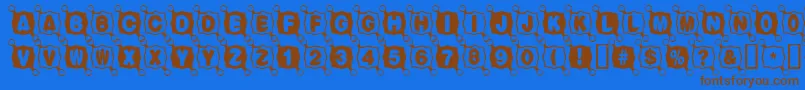 Police Balltack – polices brunes sur fond bleu