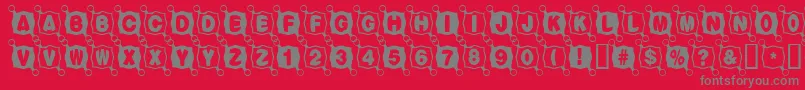 Balltack Font – Gray Fonts on Red Background