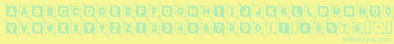 Balltack Font – Green Fonts on Yellow Background