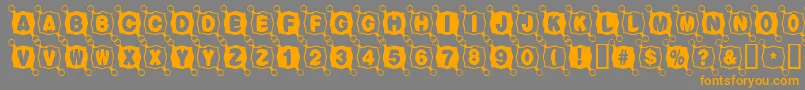 Fonte Balltack – fontes laranjas em um fundo cinza