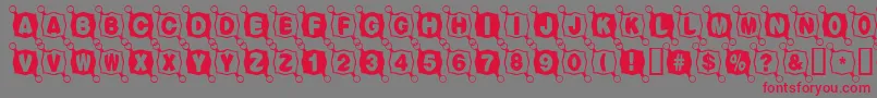 Balltack-fontti – punaiset fontit harmaalla taustalla