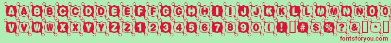 Шрифт Balltack – красные шрифты на зелёном фоне
