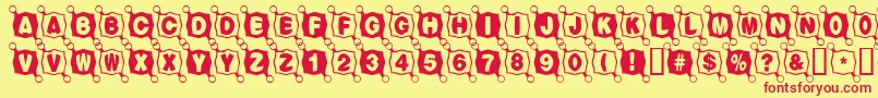 Balltack Font – Red Fonts on Yellow Background