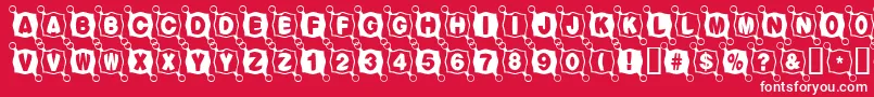 フォントBalltack – 赤い背景に白い文字