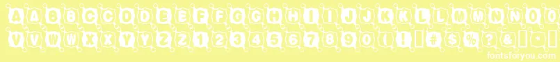 Шрифт Balltack – белые шрифты на жёлтом фоне