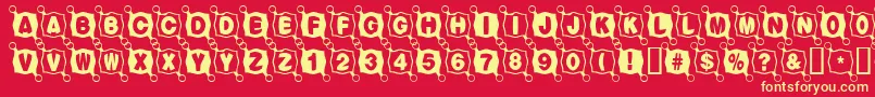 fuente Balltack – Fuentes Amarillas Sobre Fondo Rojo