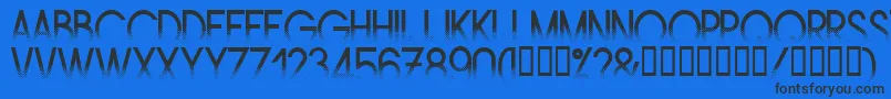 Шрифт Amstrg – чёрные шрифты на синем фоне