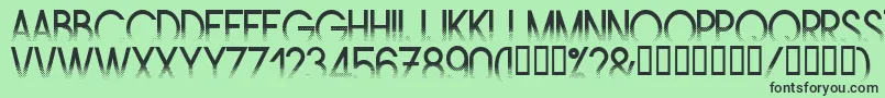 フォントAmstrg – 緑の背景に黒い文字