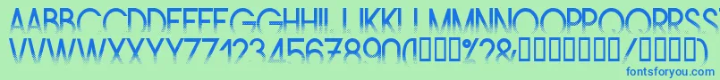 Amstrg-fontti – siniset fontit vihreällä taustalla