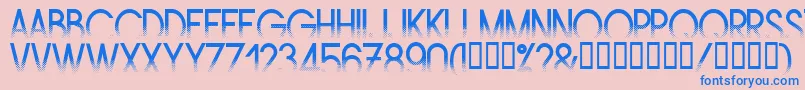 Amstrg Font – Blue Fonts on Pink Background