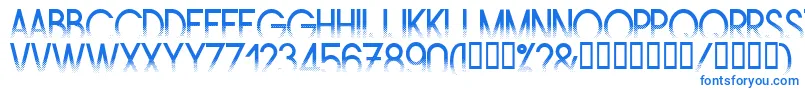 Amstrg-fontti – siniset fontit valkoisella taustalla