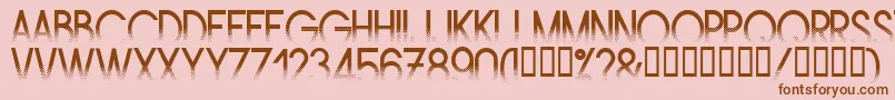 Amstrg-fontti – ruskeat fontit vaaleanpunaisella taustalla