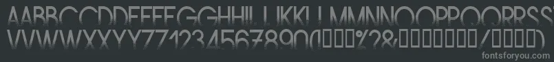 フォントAmstrg – 黒い背景に灰色の文字