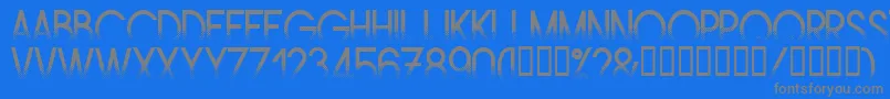 Amstrg Font – Gray Fonts on Blue Background