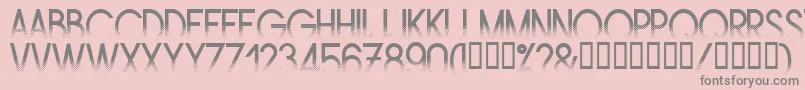 フォントAmstrg – ピンクの背景に灰色の文字