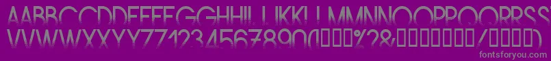 フォントAmstrg – 紫の背景に灰色の文字