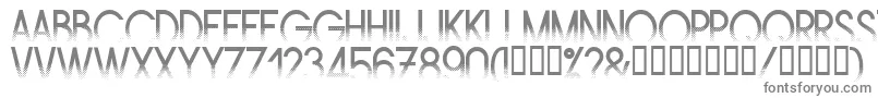 Amstrg-fontti – harmaat kirjasimet valkoisella taustalla