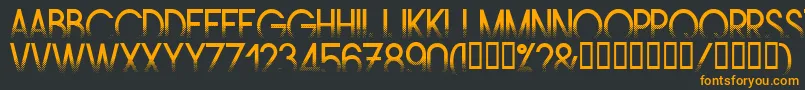 Amstrg Font – Orange Fonts on Black Background