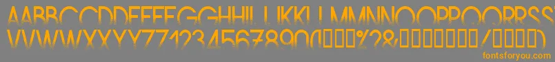 Amstrg Font – Orange Fonts on Gray Background