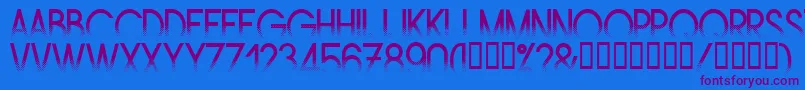 Amstrg Font – Purple Fonts on Blue Background