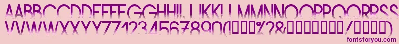 Amstrg-fontti – violetit fontit vaaleanpunaisella taustalla