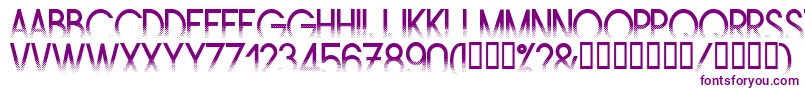 フォントAmstrg – 白い背景に紫のフォント