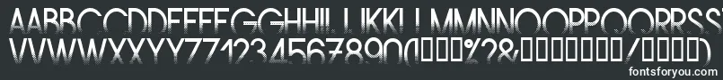 Шрифт Amstrg – белые шрифты на чёрном фоне