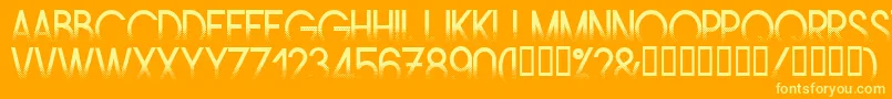 Шрифт Amstrg – жёлтые шрифты на оранжевом фоне