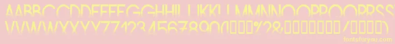 Amstrg Font – Yellow Fonts on Pink Background