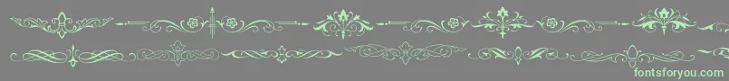 Police Natvignettetwo – polices vertes sur fond gris