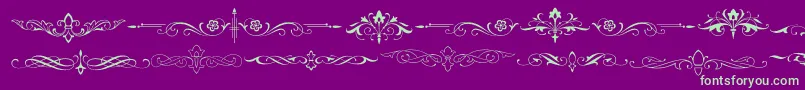 Fonte Natvignettetwo – fontes verdes em um fundo violeta
