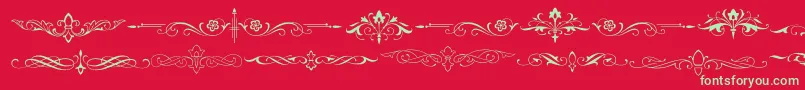 Шрифт Natvignettetwo – зелёные шрифты на красном фоне